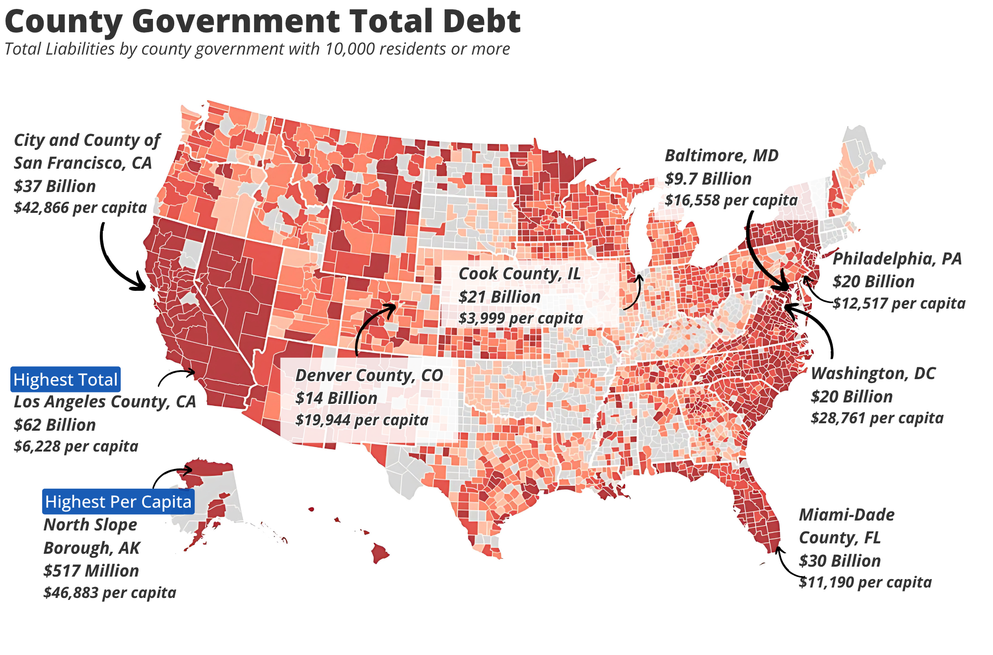 Report: County governments have $757 billion in debt